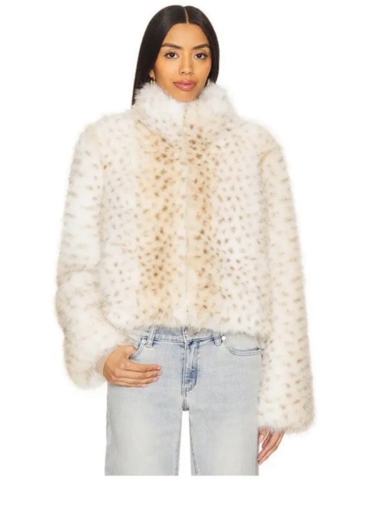 Generation Love Jackets & Blazers - Generation Love Georgina Faux fur snow leopard jacket SZ L NEW